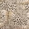 Beige-Black-Multi Reptile Skin Printed Linen Blend Woven Fabric By the Yard